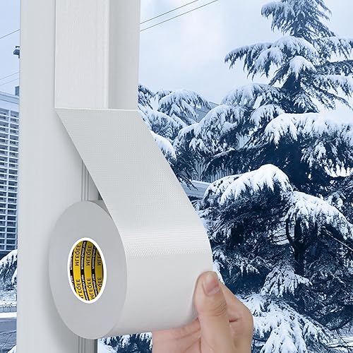 MILEQEE Cinta de sellado de ventana de conducto de tela para invierno, 2.75 pulgadas x 66 pies, cinta aislante de sellado para puerta, cinta de