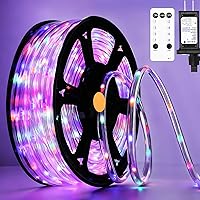 Vista 12 de 100 pies 720 luces LED de cuerda al aire libre impermeables con control remoto, 8 modos y 4 niveles de brillo, luces de cuerda para exteriores