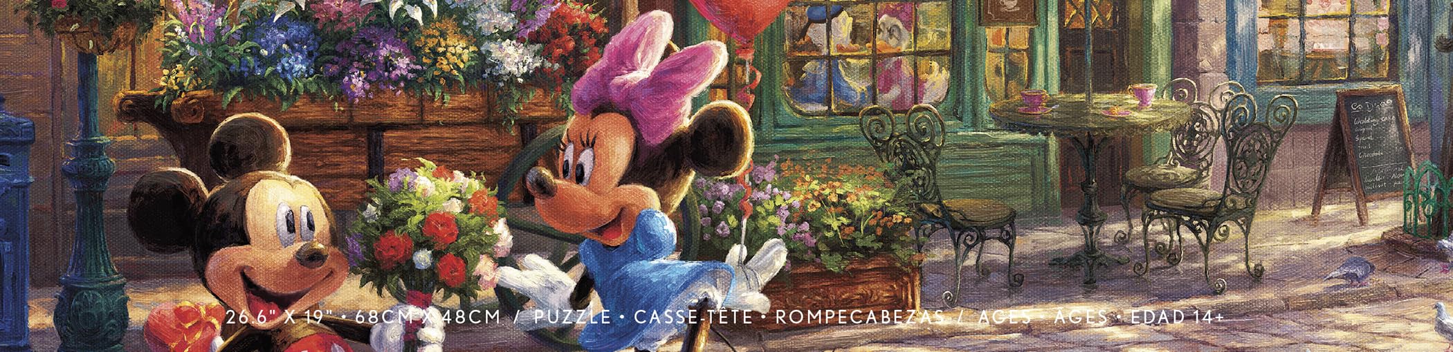 Ceaco - Thomas Kinkade - Disney - Mickey & Minnie Sweetheart Café - Puzzle mit 1000 Teilen