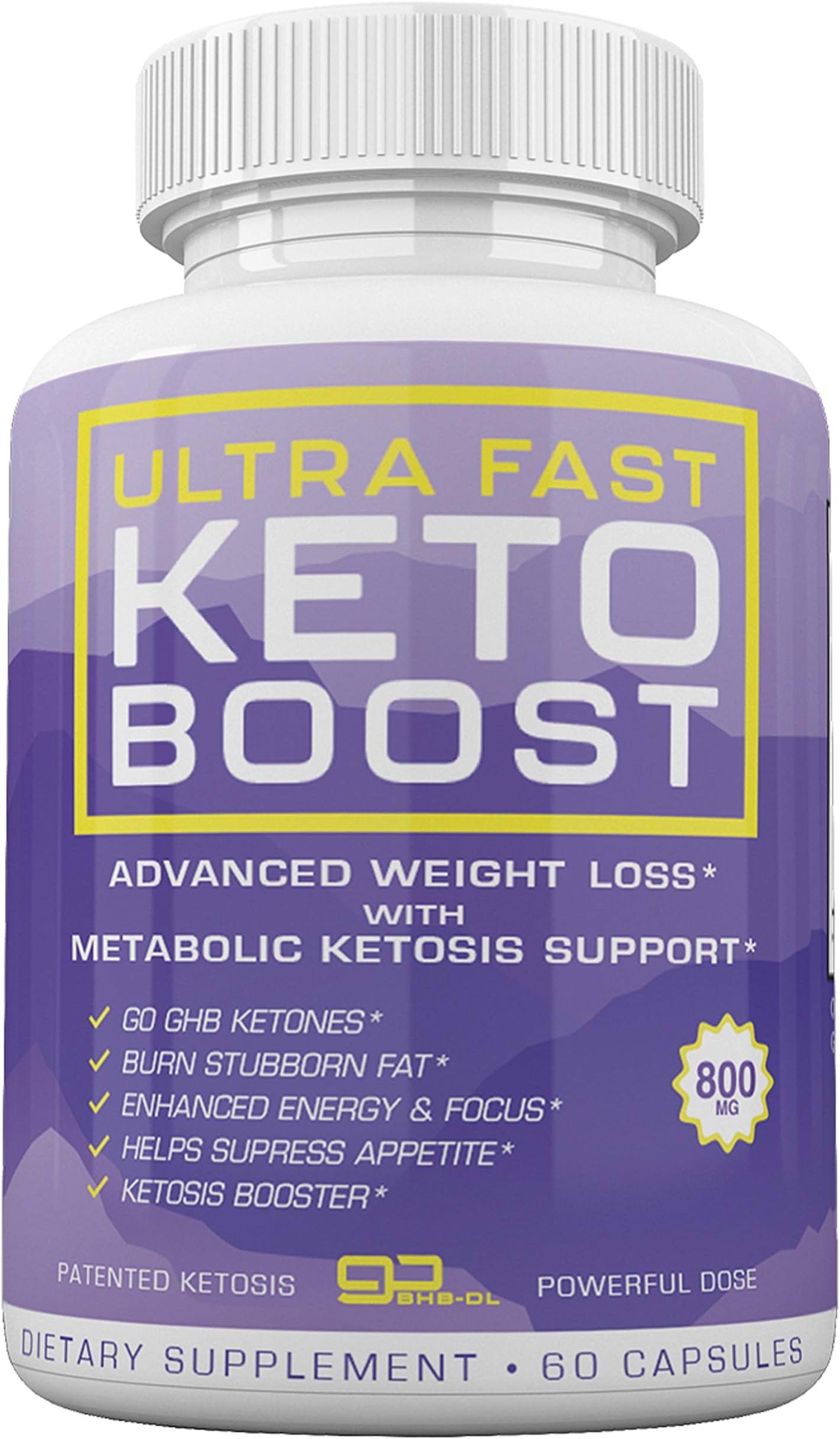 Ultra Fast Keto Boost - Advanced Weight Loss with Metabolic Ketosis Support - 800MG - 60 Capsules - 30 Day Supply