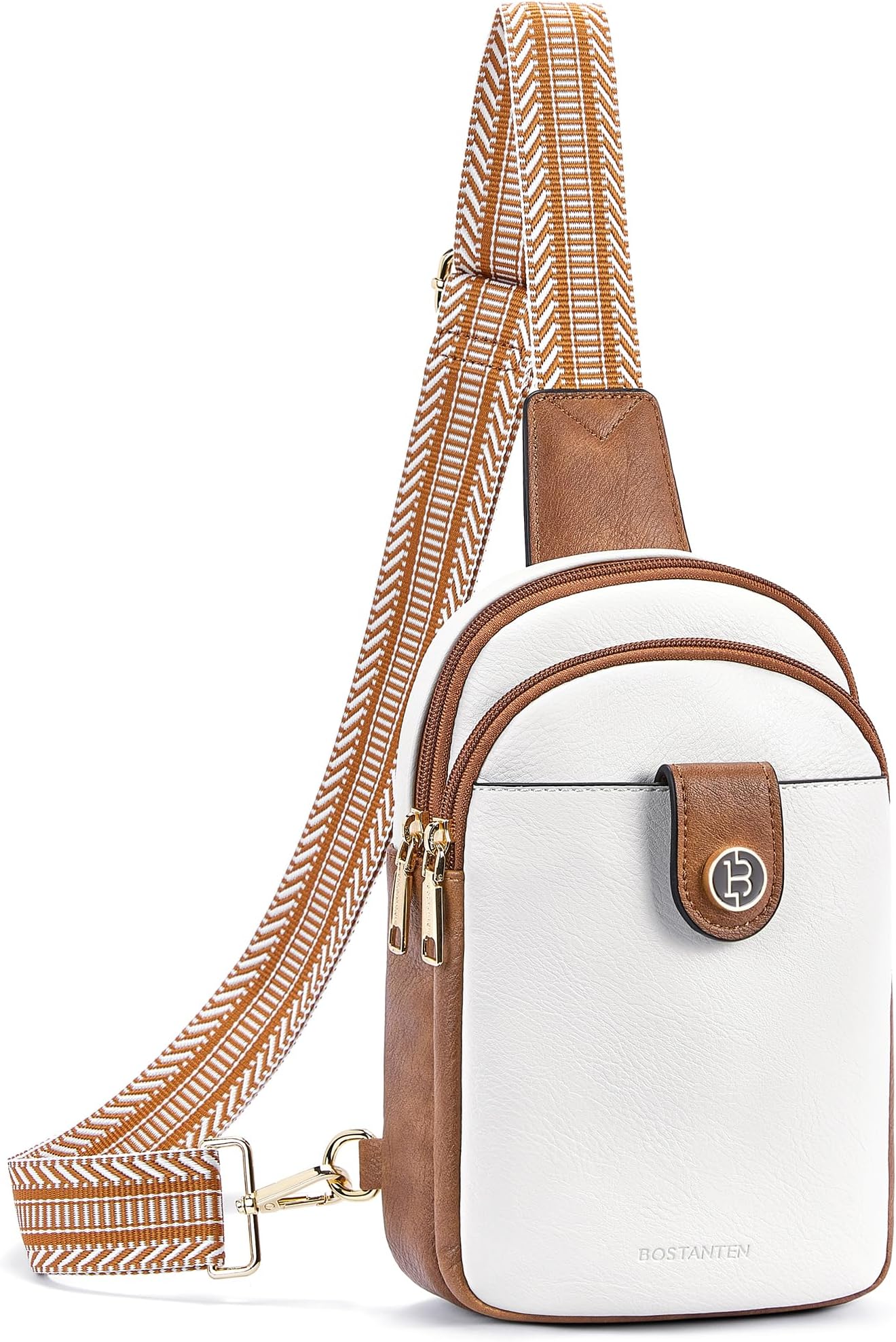 BOSTANTEN Small Sling Bag Crossbody Bags for Women Trendy Crossbody Purse Leather Chest Bag