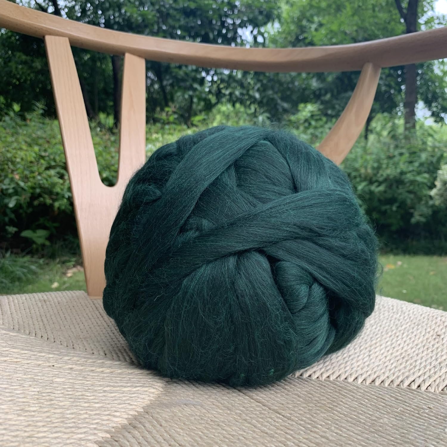 Mictong 100g Wool Roving Yarn,Soft Felting Wool Supplies for Hand ...