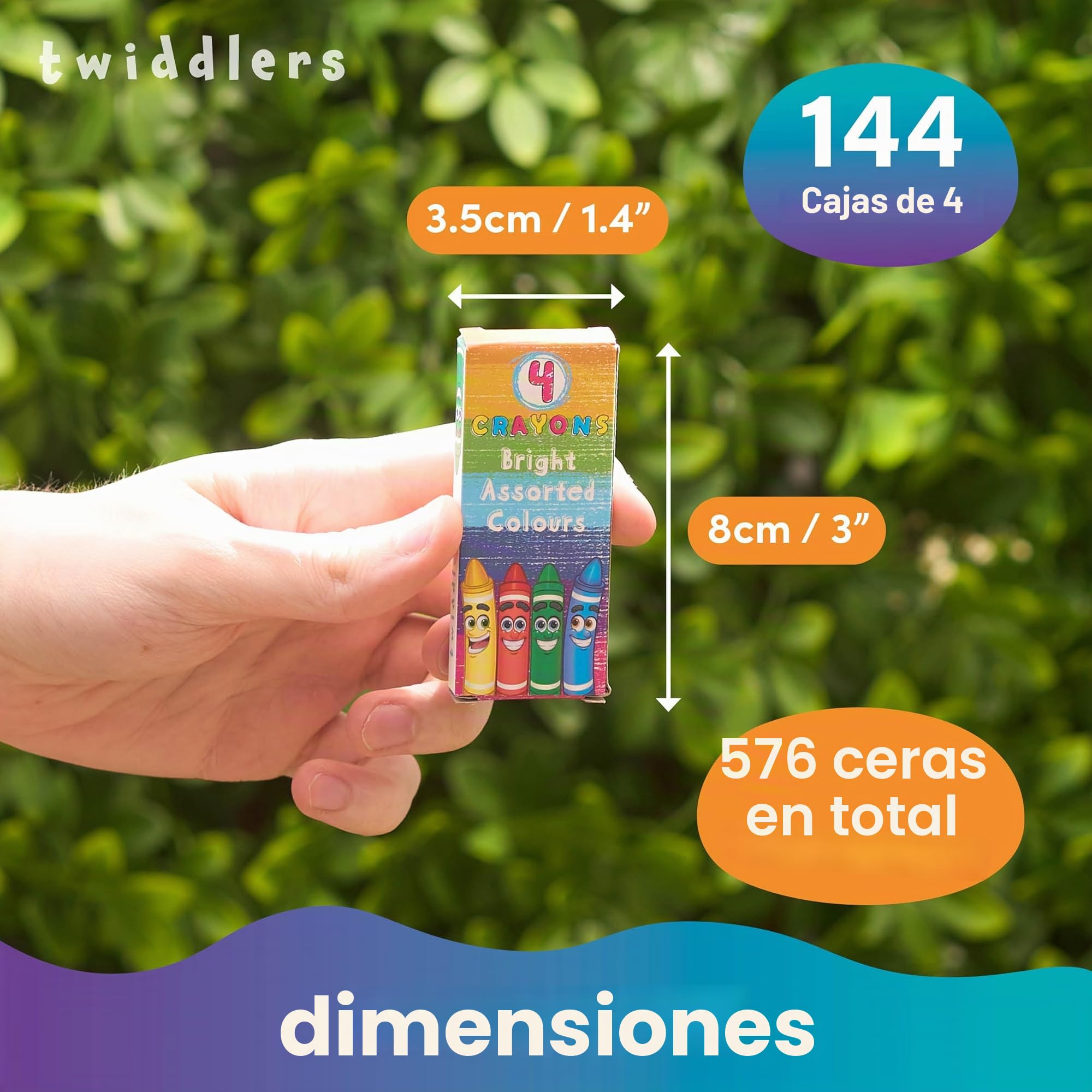 Paquete con 144 Cajitas (4 Crayones por cajita) de Crayones de Cera de Colores - Un conjunto a granel perfecto para escuelas, guarderías, fiestas y rellenos de medias.