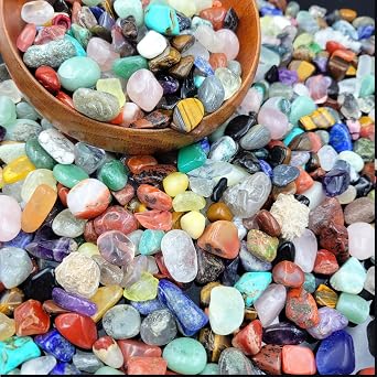 400Pcs+ 1.5lb Gemstones and Crystals Set,30Kinds+ Bulk Tumbled Chps Crystals for Jewelry Making,Chakra Balancing,Crushed Stones Rocks and Minerals Science Kit 1.5, Pounds