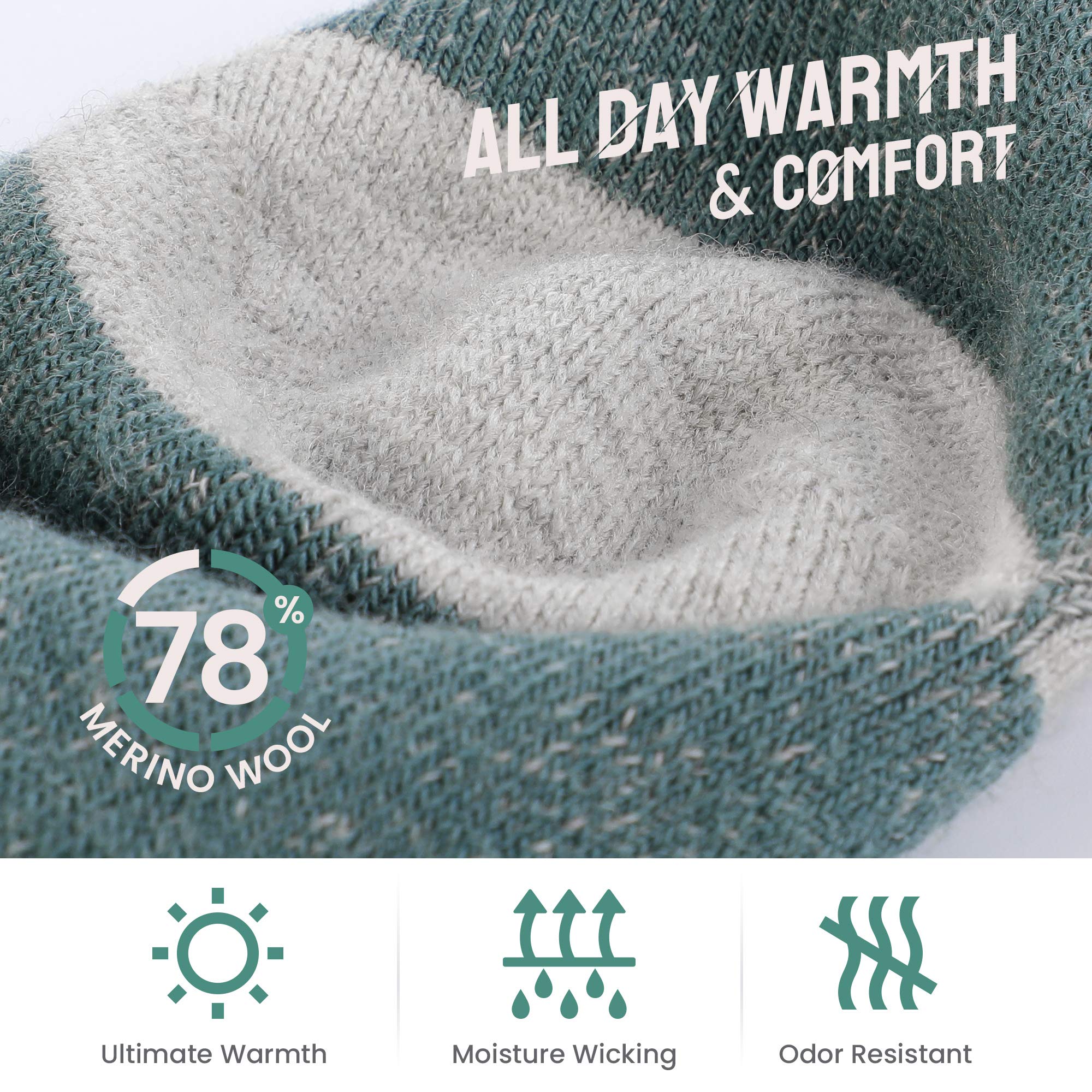 SAMSOX 2 Paar Merino Wolle Skisocken Made in USA Over-the-Calf Ski- und Snowboardsocken für Damen & Herren (Ashland)