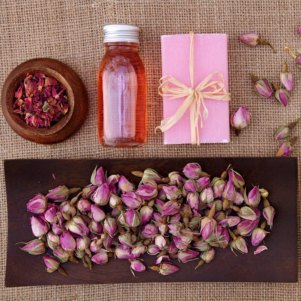 Mlife Natural Dried Flower Herbs Kit - 180g Dried Flower for Soap, Candle, Resin Jewelry Making, Bath Bombs, Floral Water, Nails Decorations - Rose, Lavender, Jasmine and etc.(12 Bags / 0.5 oz Each)