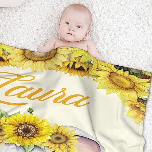 Miniatura 45 de Butterfly Custom Baby Blanket with Name Personalized Baby Blanket for Girl Boy Birthday Chirstmas Gift Customized Baby Receiving Blanket for Newborn