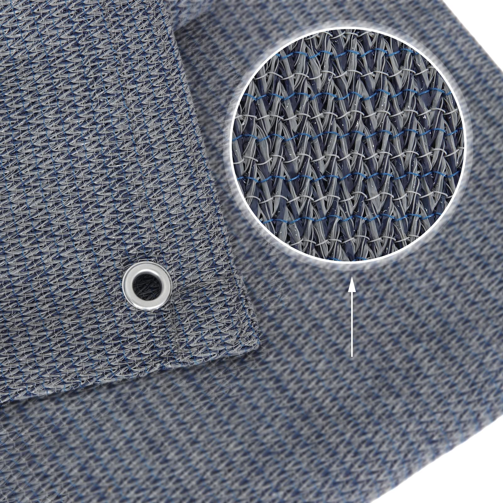 Laneetal Telo per Tenda Campeggio, Coperta da Picnic Idrorepellente in HDPE, Stuoia da Campeggio per Veranda con 16 Picchetti e 1 Borsa di Trasporto, 300x400 cm, Grigio Blu