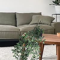 Vista 3 de TOTOGA Plantas falsas en maceta, 1 paquete de plantas colgantes artificiales para pared, hogar, habitación, oficina, decoración