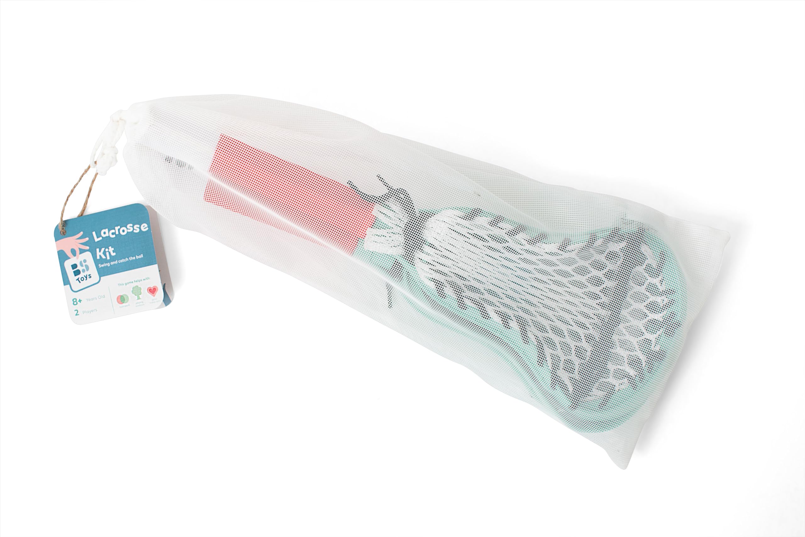 BS Toys Lacrosse Kit – 2 Raquettes et 1 Balle Souple en Plastique recyclé