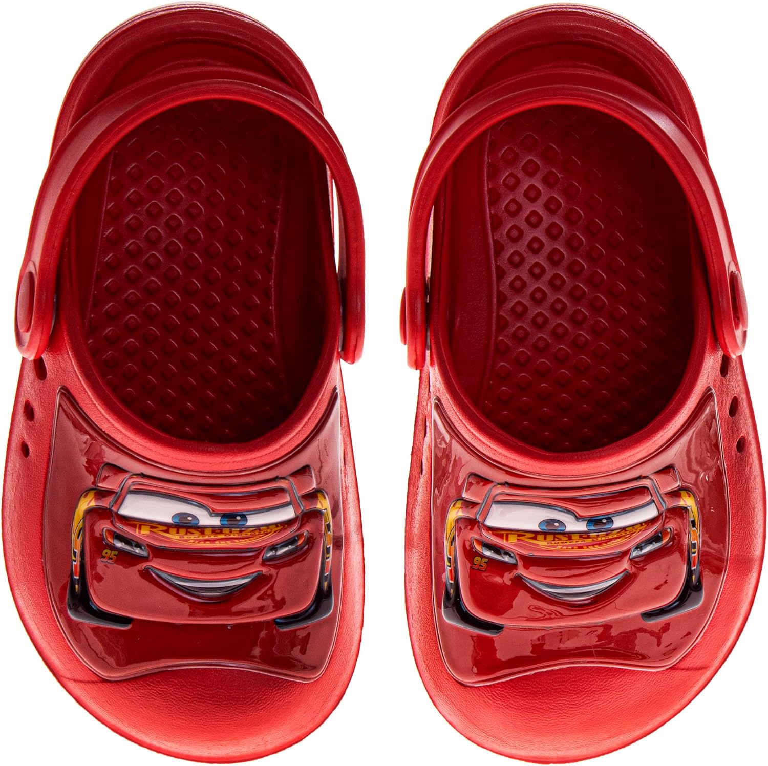 Josmo Kids Cars Clog Sandal Waterproof Slip-On Slides for Boys Lightning McQueen Closed Toe Clogs with Backstrap Sizes: 5-10 Toddler 11-12 Little Kid