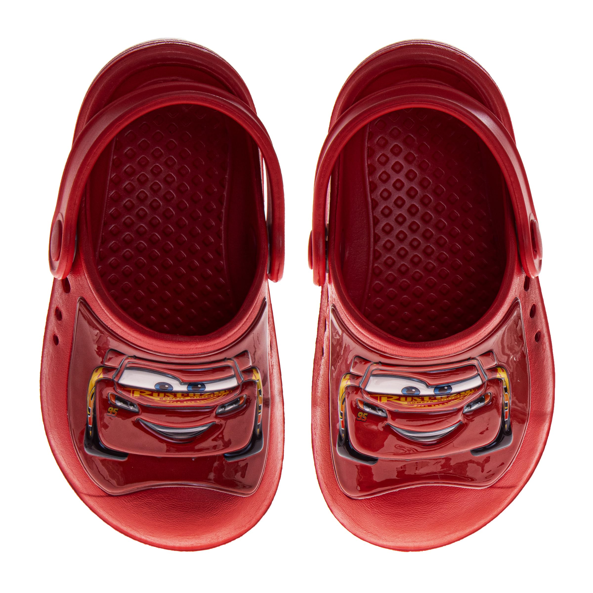 Josmo Kids Cars Clog Sandal Waterproof Slip-On Slides for Boys Lightning McQueen Closed Toe Clogs with Backstrap Sizes: 5-10 Toddler 11-12 Little Kid