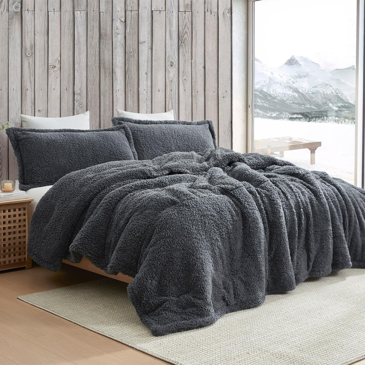 Byourbed Unfluffin Believable - Coma Inducer® Oversized King Comforter Set - Dark Gray