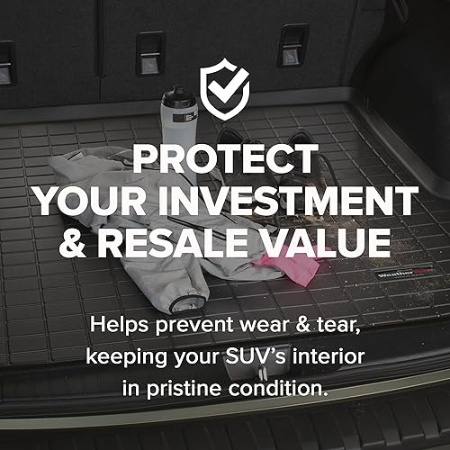 Miniatura 8 de WeatherTech 42707SK) - Forro para maletero con protector de parachoques para Chevrolet Tahoe (42707SK), color gris