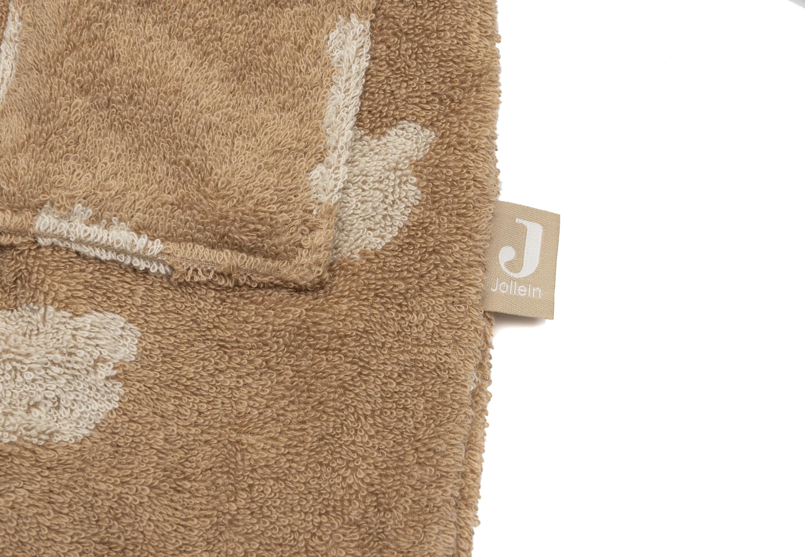 Jollein Peignoir enfant 1-2 ans - Jacquard, Teddy Bear - 100% coton - éponge - certifié OEKO-TEX - avec capuche - peignoir pour filles et garçons