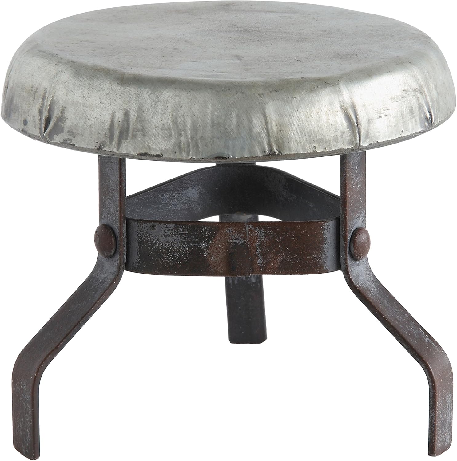Amazon.com: Creative Co-Op Round Metal Stool Shaped Pedestal: Home ...