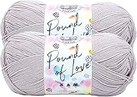 Vista 65 de Lion Brand Yarn 550-150 Hilo Pound of Love, Gris Oxford