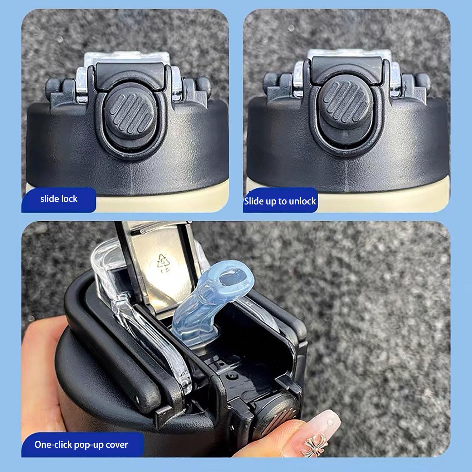Doppelwandiger Thermobecher Aus Edelstahl, 680 Ml, Bpa-frei Isolierter Kaffeebecher, Pulverbeschichteter Campingbecher, Büro Im Freien,C-500ml