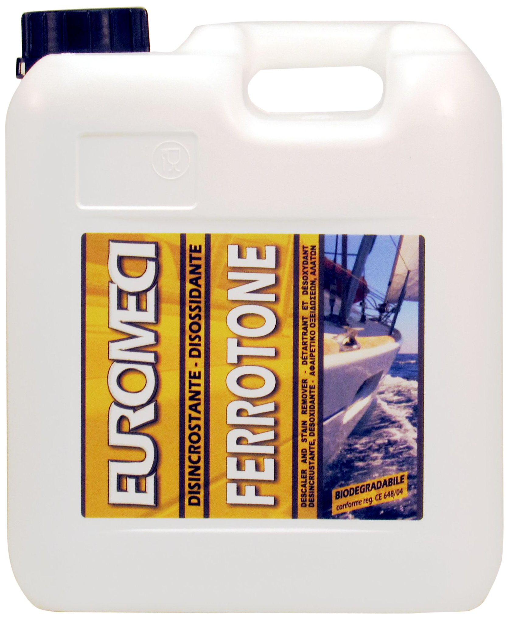 Ferrotone, Disincrostante disossidante per imbarcazioni, 5.000 ml & Powder Net, Sbiancante per gel-coat e teak in polvere, 750 g