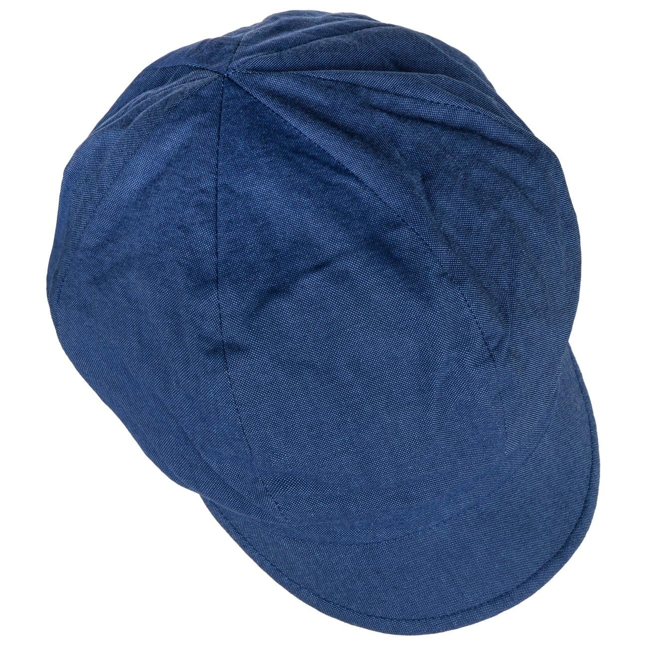 Seeberger Casquette Gavroche Chambray Femme - en Coton avec Etiquette pour Visiere, Doublure Printemps-ete Ete