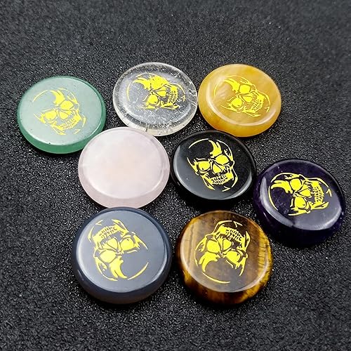 Miniatura 3 de Amatista natural para Halloween, ojo de tigre rosa, jade, decoraciones de Halloween, manualidades, nudo de cristal (E, talla única)