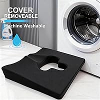 Vista 10 de Cojín de asiento de silla de ruedas de gel, cojines para dolor de cama para glúteos, almohada de espuma viscoelástica para hemorroides para sillas