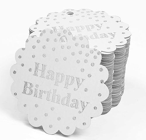 Miniatura 29 de Etiquetas colgantes para botellas de feliz cumpleaños, paquete de 100 unidades Blanco,Aqua Blue,Negro,Azul,Azul turquesa oscuro,Rosa