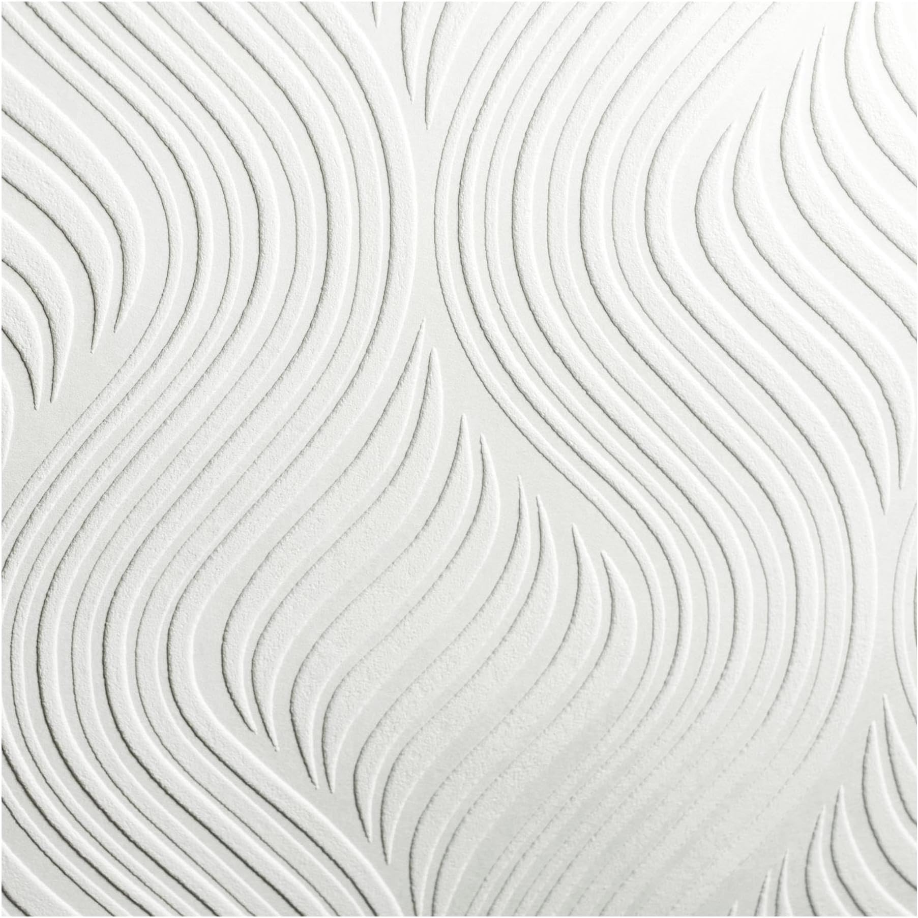 Graham & Brown Paintable Pure Geometric Wallpaper, White