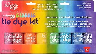 S.E.I. Classic Tie-Dye Kit, Fabric Spray Dye, 8 Colors