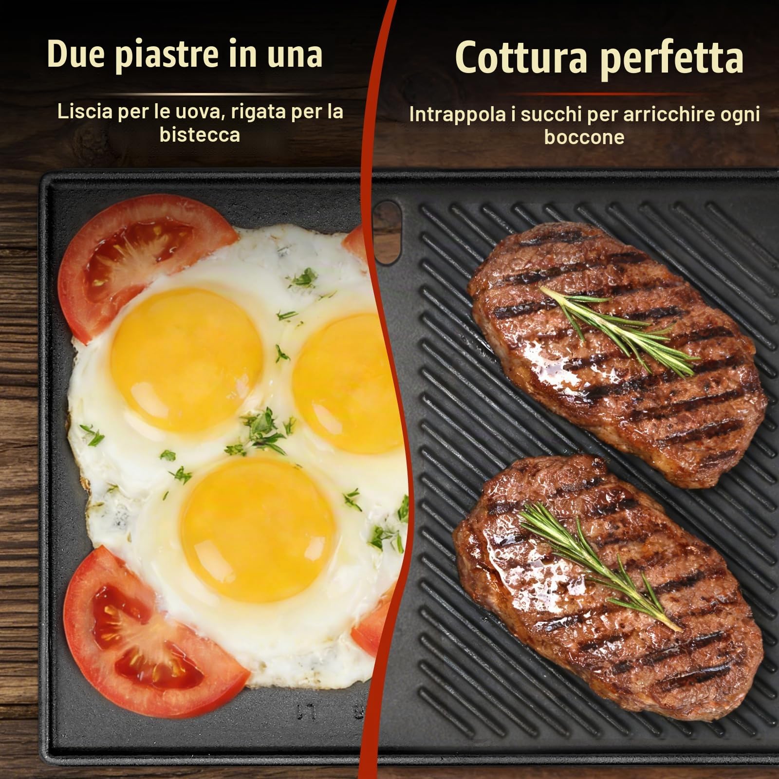 Denmay 7638 - Piastra in ghisa da 44,5 x 30 cm per Weber I & II Spirit E/S 310, 320, 330, Spirit E-310 Classic, Spirit 700, piastra per barbecue SmokeFire EX4 e EX6