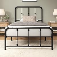 Zinus Florence Rete Letto Singolo 80x190 cm con Testiera in Metallo