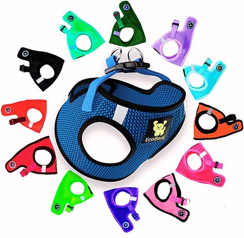 Miniatura 10 de EcoBark - Arnés reflectante para perro, arnés de malla ultra acolchado para perros miniatura, pequeños y medianos, respetuoso con el medio ambiente,