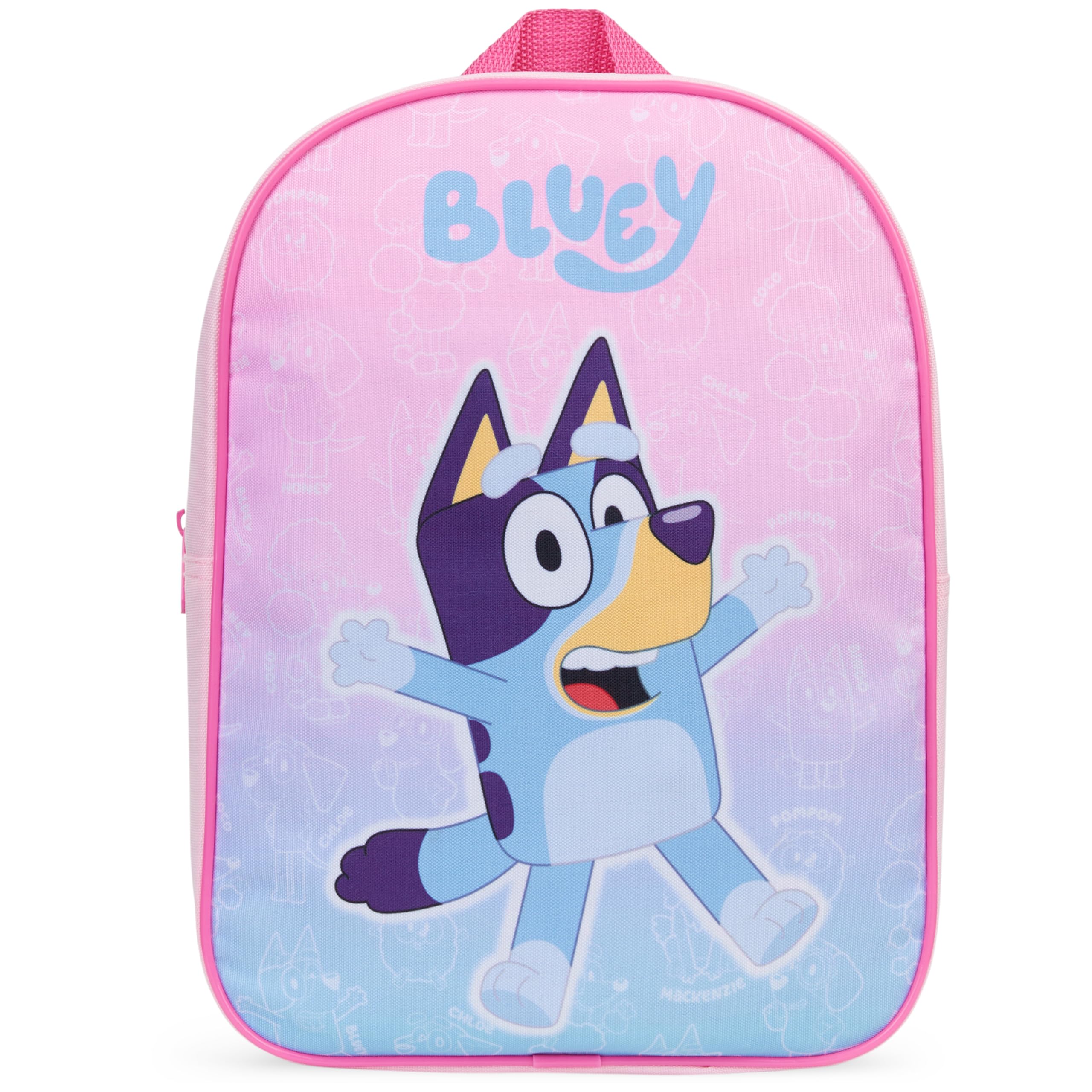 Get Trend Bluey Mini Backpack Kids Toddlers 12x9” Rucksack Kindergarten Bag Preschool Sports Travel Backpacks 3+ Gifts for Kids (Pink Bluey)