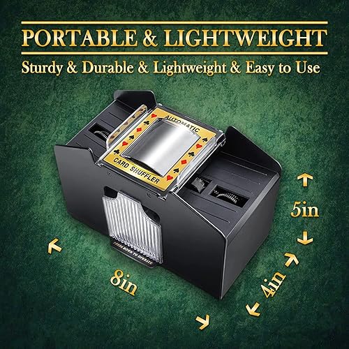Miniatura 4 de Automatic Card Shuffler 1-6 Decks, USBBattery Operated Electric Shuffler with 1 Deck of Cards & USB Cable, Playing Card Shuffler for UNO, Poker,