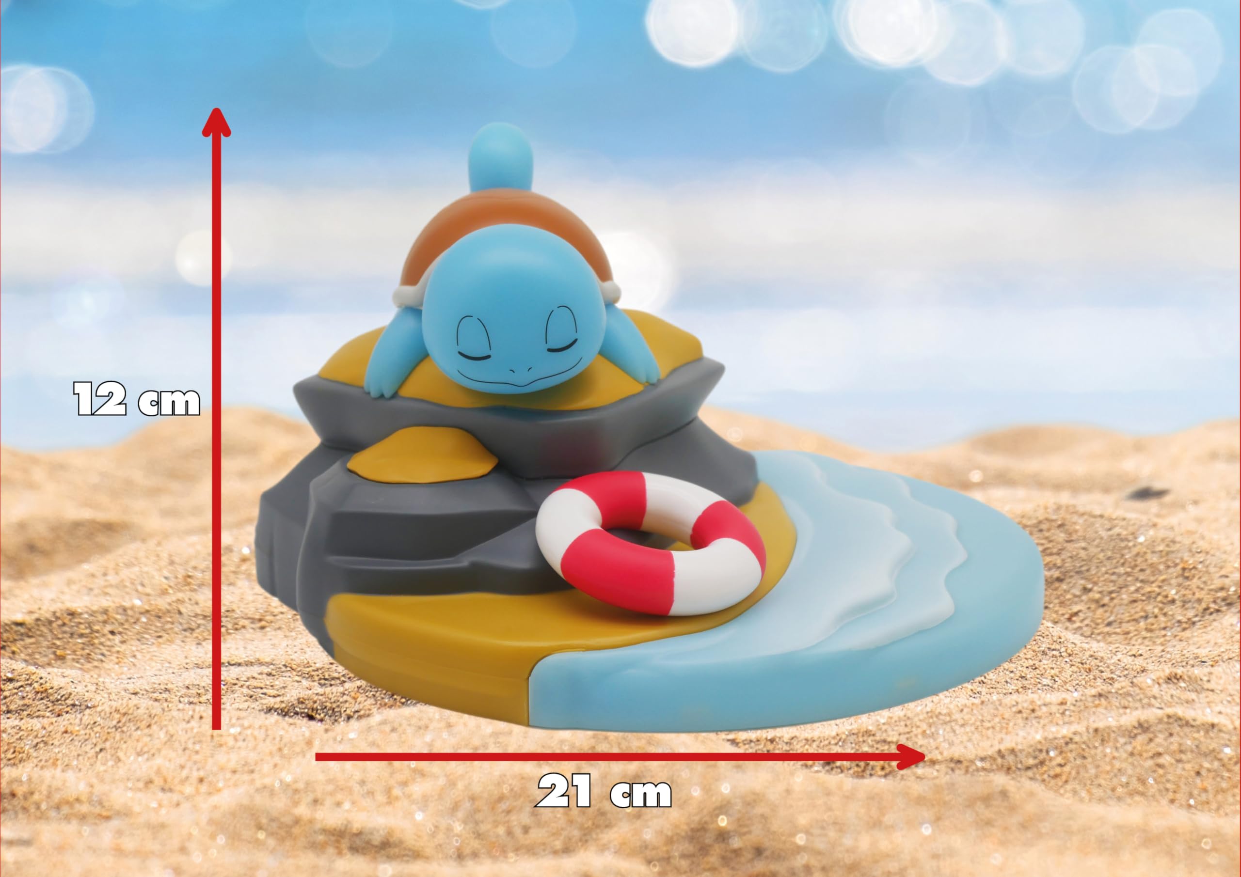 Pokemon Carapuce Figurine Lumineuse USB-C Teknofun 811418 Bleu-Blanc-Marron-Beige