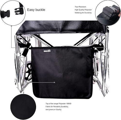 Miniatura 2 de Cesta debajo de la cesta para silla de ruedas para catéter, bolsa de infusión, bolsa de catéter Foley, soporte para bolsa de drenaje urinario, bolsa