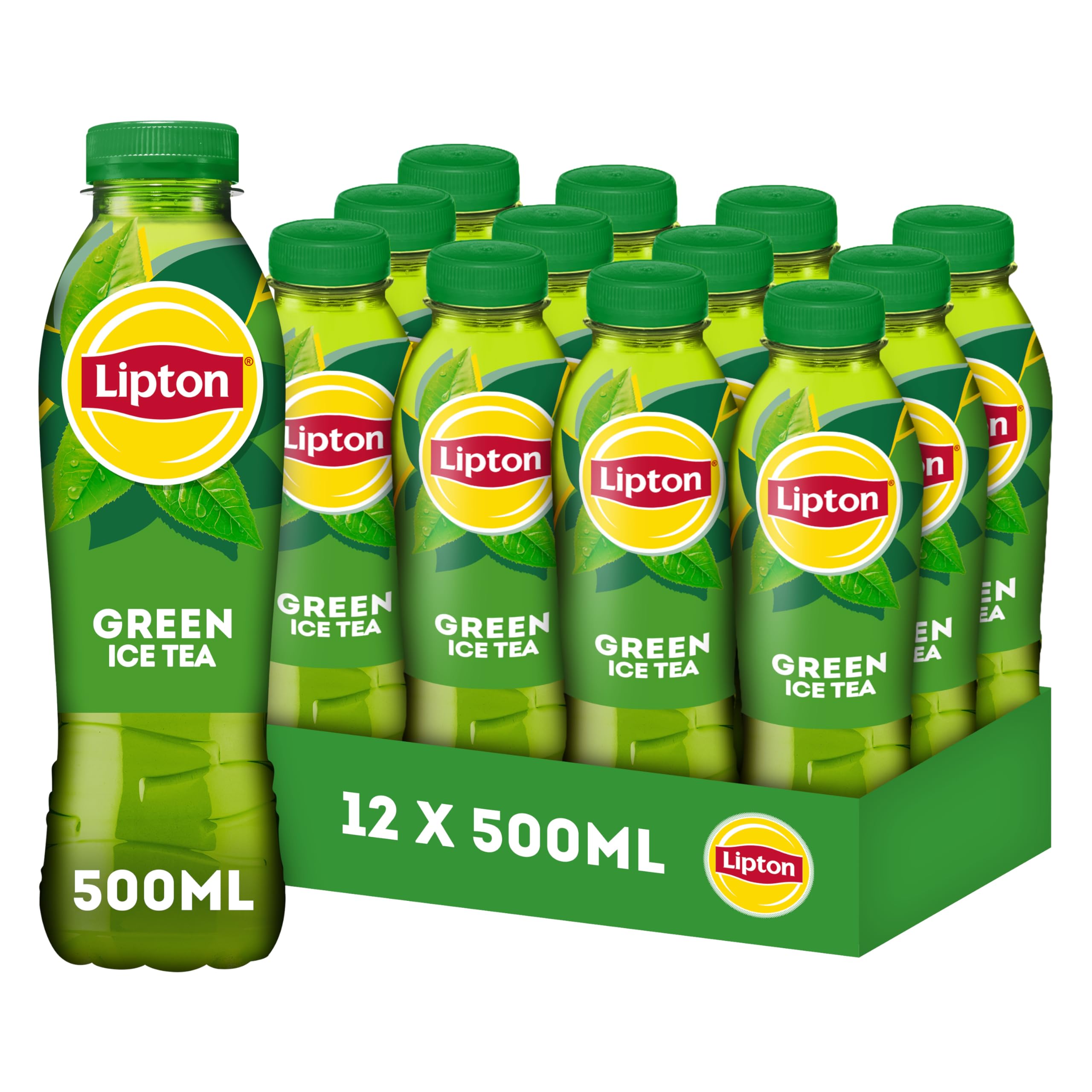 Lipton Original Ice Tea Green een heerlijk verfrissende ijsthee - 12 x 500 ml - Voordeelverpakking