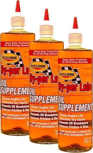Rislone Hy-Per Lube HPL201-3PK Suplemento de aceite de alto rendimiento, 32 onzas, (paquete de 3)