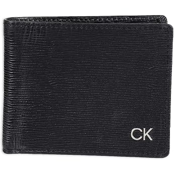 Calvin Klein Mens RFID Blocking Leather Bifold Wallet Black Slimfold One Size