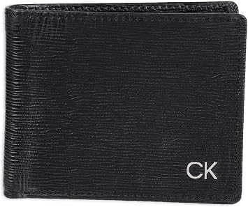 Calvin Klein Mens RFID Blocking Leather Bifold Wallet Black Slimfold One Size