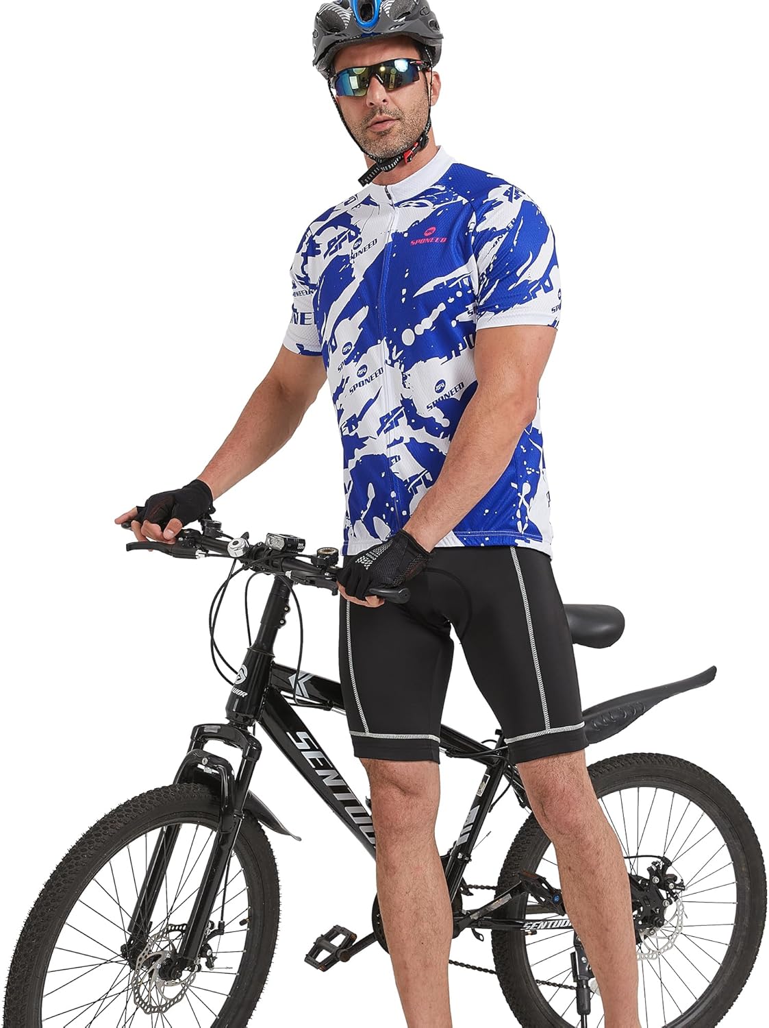 Men Bike Jersey Short Sleeve Road Cycling Shirts Biking Tops Moisture Wicking - Image 6