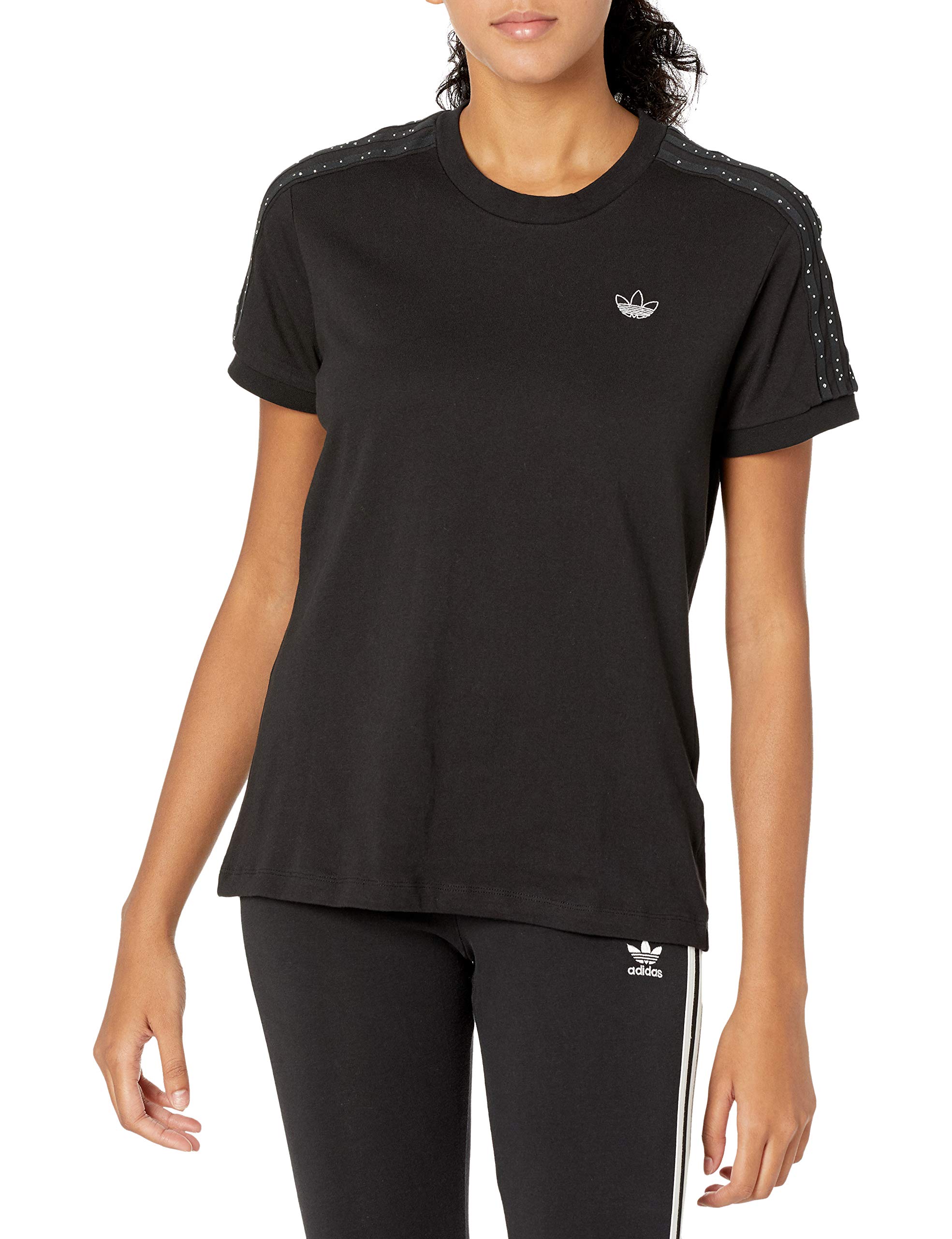 adidas Originals womens Basketball T-Shirt Black Small