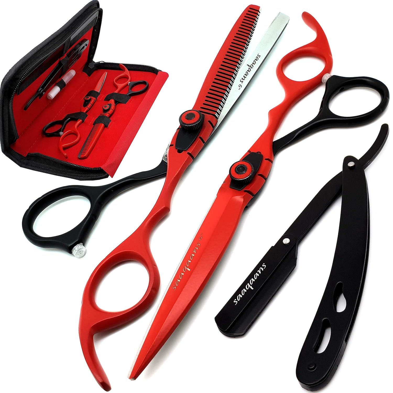 MSS-04 Professional Hair Cutting Scissors - Salon Haircut Sharp Razor Cutting Stainless Steel Barber Shears Hairdresser Kit