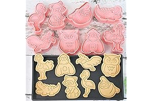 8 Mini Animal Cookie Cutters Set (Forest-4), Sloth Cookie Cutter