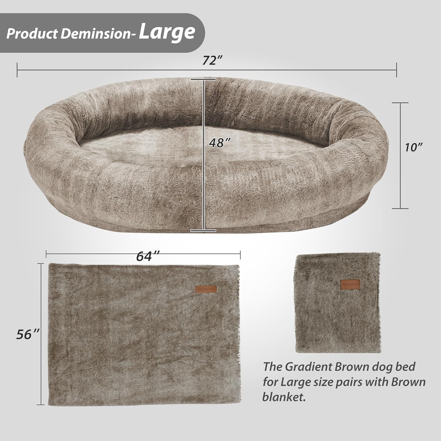 review Homguava Large Human Dog Bed 72
