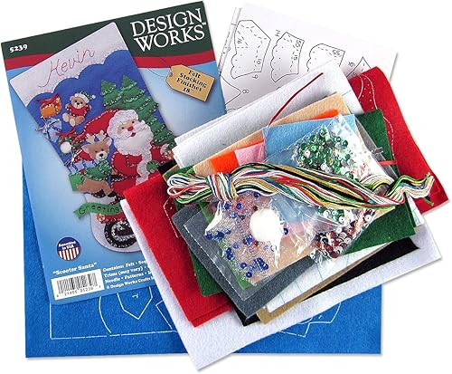 Miniatura 3 de Tobin Scooter Santa Fieltro Kit de Calcetines 18", Multicolor