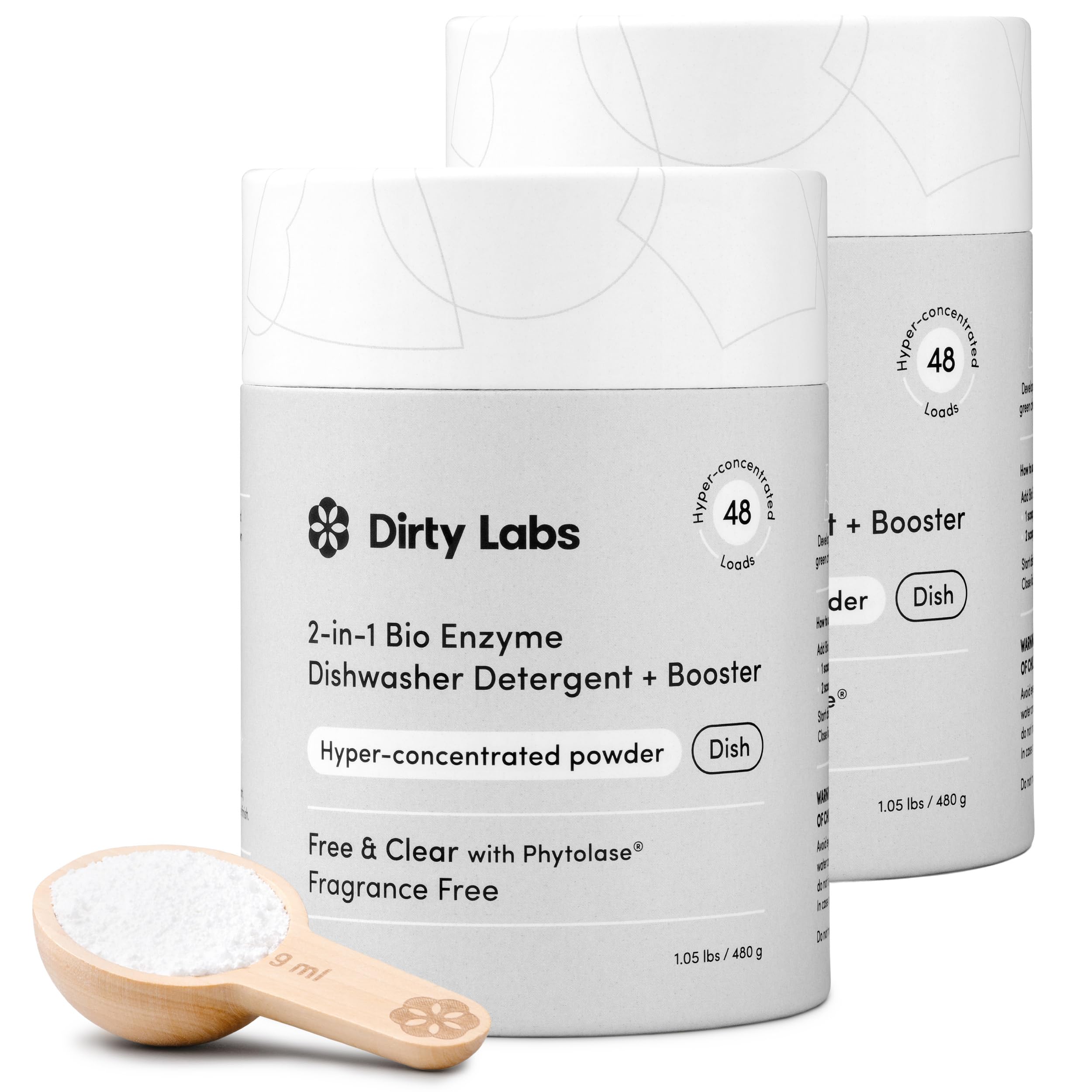 Dirty Labs Detergent do zmywarki i wzmacniacz | bezzapachowy | 96 ładunków