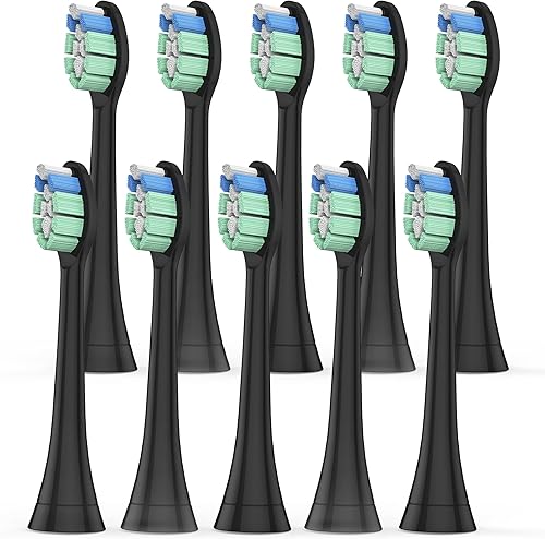Keosaa Cabezales de repuesto para cepillos de dientes Philips Sonicare, compatibles con cabezales de repuesto Phillips Sonicare, paquete de 10