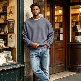 Men's Sweatshirts Crew Neck Casual Sweatshirt Long Sleeve Pullover