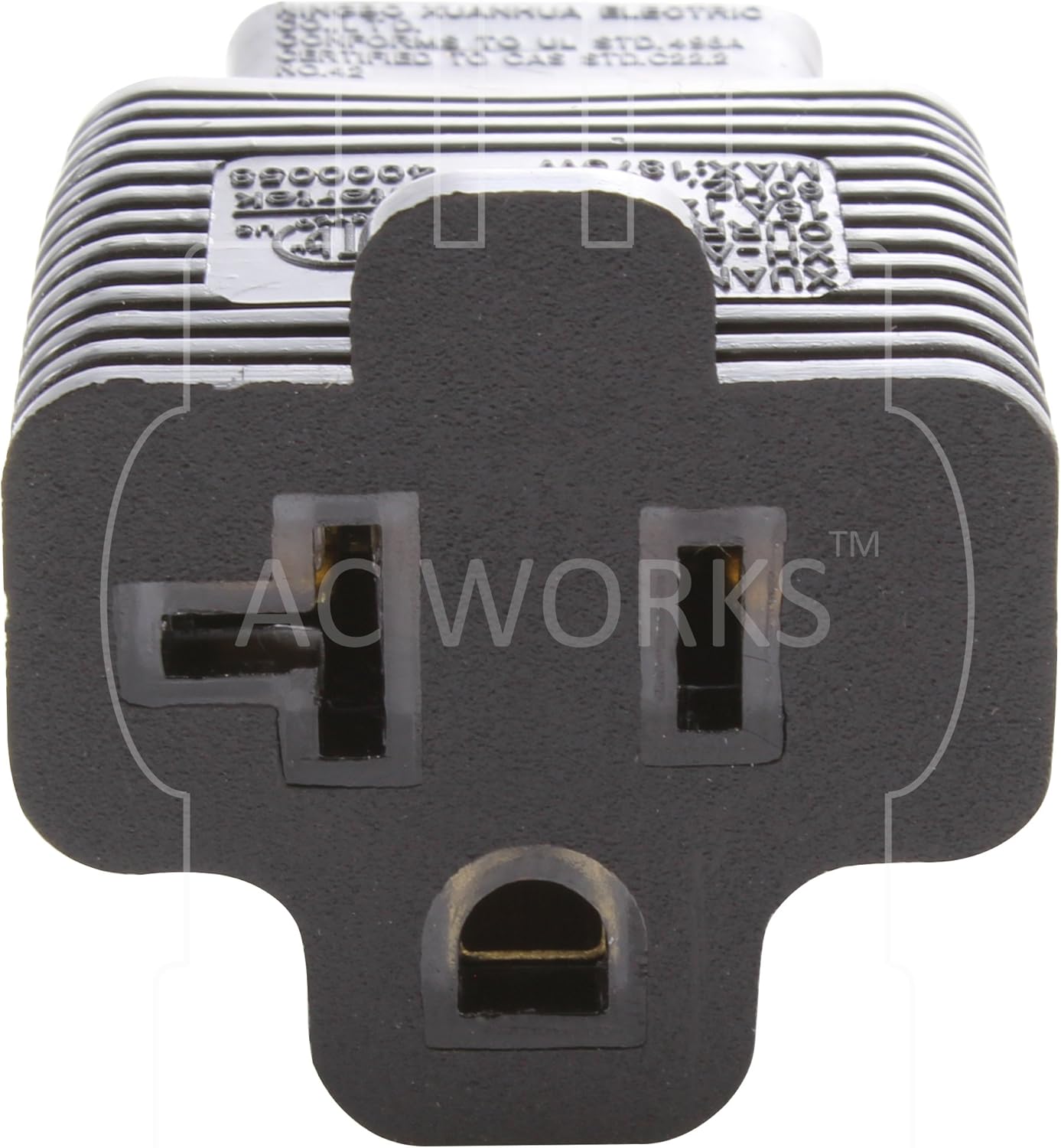 AC WORKS 15A to 20A 125Volt NEMA 5-20R T Blade Plug Adapter ETL Safety Approval … (5PK)